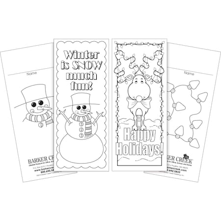 Barker Creek Color Me Celebrate Winter Bookmark Duets, 60/Set, PK60 2187